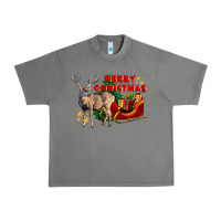 Tornado Merry Christmas Deer Urban Heavy Tee - LillyAllenDesigns