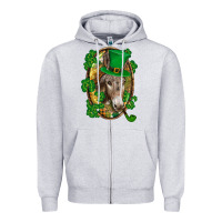 Heather Grey St. Patrick's day Donkey Zipper Hoodie - CowGirlArtShop