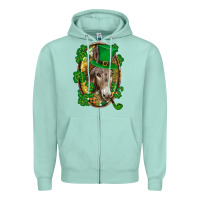 Seafoam St. Patrick's day Donkey Zipper Hoodie - CowGirlArtShop