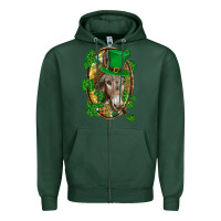 Sports Green St. Patrick's day Donkey Zipper Hoodie - CowGirlArtShop
