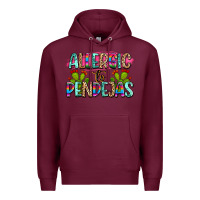 Burgundy Allergic to pendejas mexico Premium Hoodie - FaDigitalArtStudio