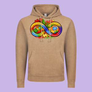 Infinity Symbol Autism Vintage Hoodie Designed By Lillyallendesigns