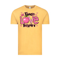 Vintage Mustard teach love inspire teacher valentines day Vintage Tee - LillyAllenDesigns