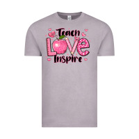 Vintage Zinc teach love inspire teacher valentines day Vintage Tee - LillyAllenDesigns