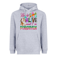 Heather Grey He Is Alive And I'm Forgiven Heavyweight Hoodie - BundleAndBundleShop