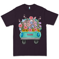 Plum truck with flowers Premium Tee - MaliasSmallBusiness