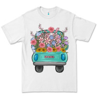 White truck with flowers Premium Tee - MaliasSmallBusiness