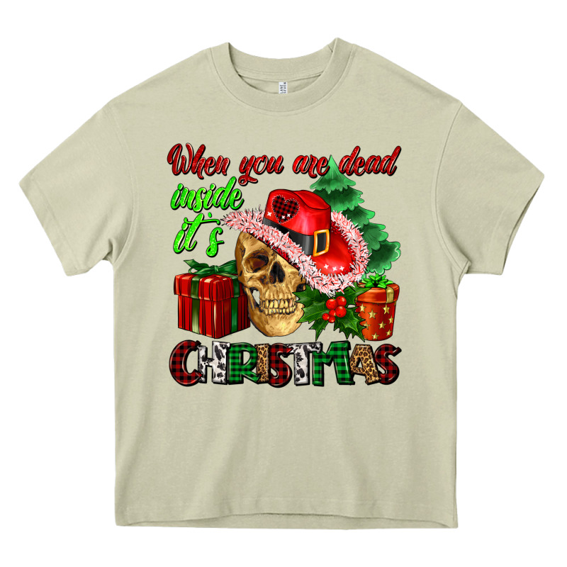 When You Are Dead Inside Its Christmas Heavy Core Tee by AdoDesignShop | Teevron