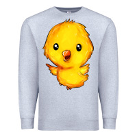 Heather Grey chick Premium Sweatshirt - FaDigitalArtStudio