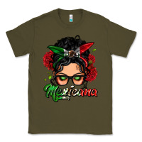 Army Green mexicana woman messy bun Classic Tee - LillyAllenDesigns