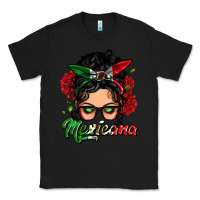 Black mexicana woman messy bun Classic Tee - LillyAllenDesigns