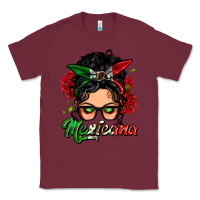 Burgundy mexicana woman messy bun Classic Tee - LillyAllenDesigns