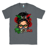 Charcoal Heather mexicana woman messy bun Classic Tee - LillyAllenDesigns