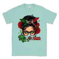 Seafoam mexicana woman messy bun Classic Tee - LillyAllenDesigns