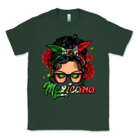 Sports Green mexicana woman messy bun Classic Tee - LillyAllenDesigns