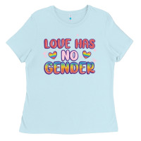 Baby Blue love no gender Ladies Tee - MaliasSmallBusiness