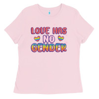 Bubblegum Pink love no gender Ladies Tee - MaliasSmallBusiness