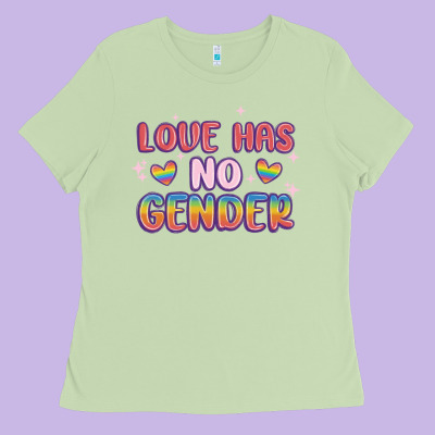 Love No Gender Ladies Tee Designed By Maliassmallbusiness