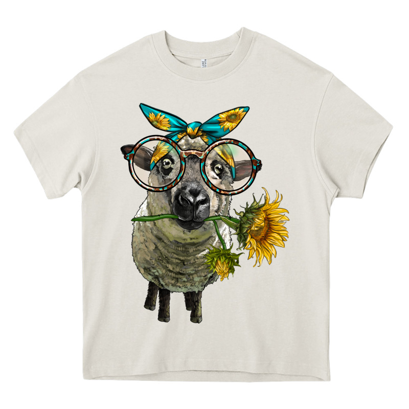 Cute Hempshire Sheep With Eyeglasses Heavy Core Tee by LillyAllenDesigns | Teevron