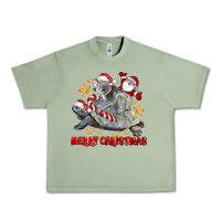 Oil Green Merry Christmas Tortoise And Koala Urban Heavy Tee - LillyAllenDesigns