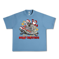 Pebble Blue Merry Christmas Tortoise And Koala Urban Heavy Tee - LillyAllenDesigns