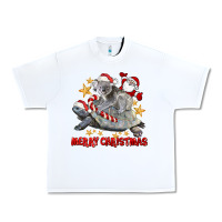White Merry Christmas Tortoise And Koala Urban Heavy Tee - LillyAllenDesigns