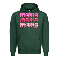 Sports Green Mama mama mama mother's day Zipper Hoodie - HowdyJamesFarm