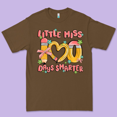 Little Miss 100 Days Smarter Premium Tee Designed By Maliassmallbusiness