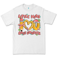 White little miss 100 days smarter Premium Tee - MaliasSmallBusiness