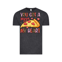 Vintage Black you got a pizza my heart Vintage Tee - LillyAllenDesigns