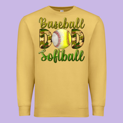 Baseball Dad Softball Premium Sweatshirt Designed By Bundleandbundleshop