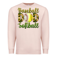 Pale Pink Baseball Dad Softball Premium Sweatshirt - BundleAndBundleShop