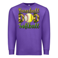 Purple Baseball Dad Softball Premium Sweatshirt - BundleAndBundleShop