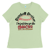 Matcha baseball brother i'm just here for the snacks Ladies Tee - MaliasSmallBusiness