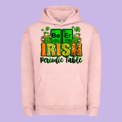 Beer Irish Periodic Table St. Patrick's Urban Hoodie Designed By Lillyallendesigns