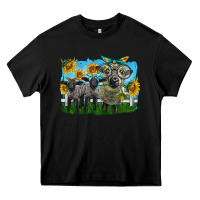 Black cute hempshire sheep family Heavy Core Tee - LillyAllenDesigns