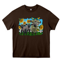Chocolate Brown cute hempshire sheep family Heavy Core Tee - LillyAllenDesigns
