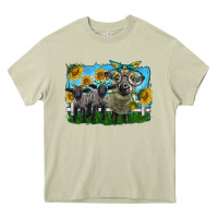 Mossy cute hempshire sheep family Heavy Core Tee - LillyAllenDesigns