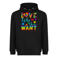 Black Western Love Who You Want Heavyweight Hoodie - BundleAndBundleShop