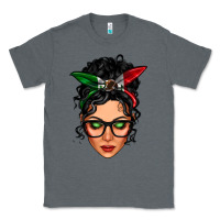 Charcoal Heather mexican latina girl messy bun Classic Tee - LillyAllenDesigns