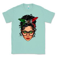 Seafoam mexican latina girl messy bun Classic Tee - LillyAllenDesigns