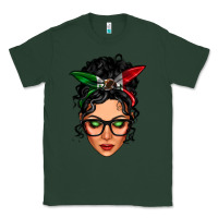 Sports Green mexican latina girl messy bun Classic Tee - LillyAllenDesigns