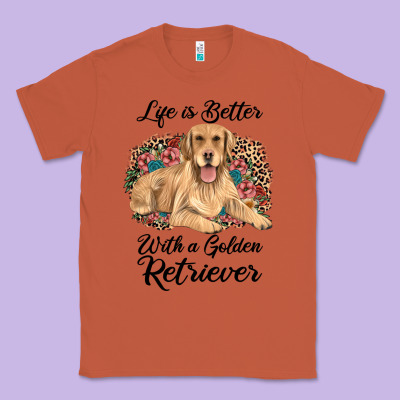 Life Is Better With A Golden Retriever Classic Tee Designed By Jahusdesignshop