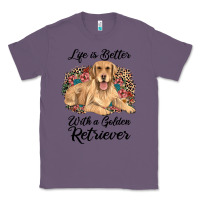 Lavender life is better with a golden retriever Classic Tee - JahusDesignShop