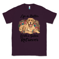 Plum life is better with a golden retriever Classic Tee - JahusDesignShop