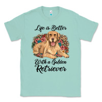 Seafoam life is better with a golden retriever Classic Tee - JahusDesignShop
