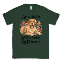 Sports Green life is better with a golden retriever Classic Tee - JahusDesignShop