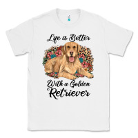 White life is better with a golden retriever Classic Tee - JahusDesignShop