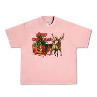 Salmon merry christmas two deers Urban Heavy Tee - LillyAllenDesigns