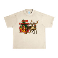 Sandshell merry christmas two deers Urban Heavy Tee - LillyAllenDesigns